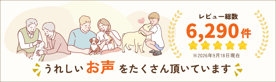 レビュー総数6,290件（2026年9月18日現在） うれしいお声をたくさん頂いています