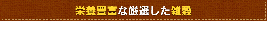 栄養豊富な厳選した雑穀